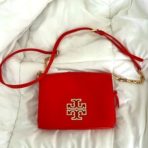 Tory Burch Red Wallet on a Chain